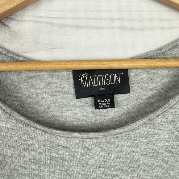 Mia Maddison Women's Gray Zebra Short Sleeve Top‎ Size XL - Picture 3 of 6